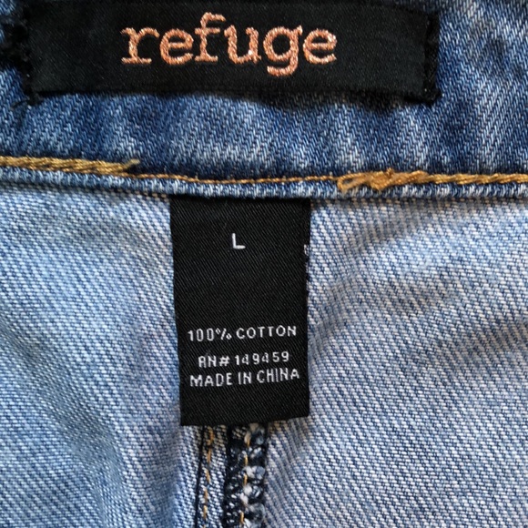 “Refuge” brand, Button-front, seamed denim mini skirt -juniors size L - Picture 11 of 15